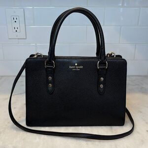 Kate Spade Bag Purse Handbag Leather Mulberry St Lise Pebble Convertible Satchel